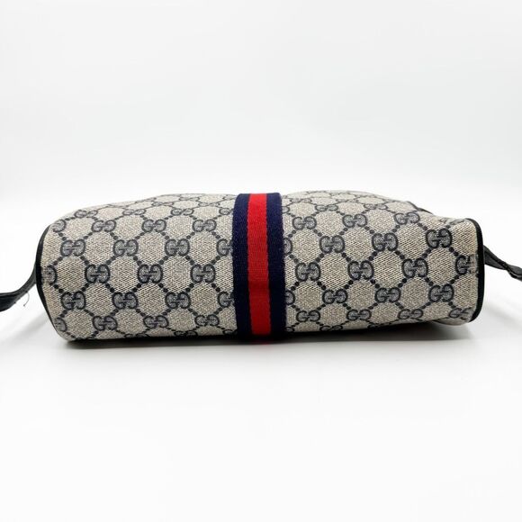Gucci GG Ophidia Monogram Web Stripe Crossbody Shoulder Bag Navy Vintage Purse - Picture 8 of 14